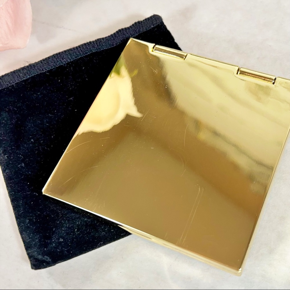 Jimmy Choo Gold Logo Double Compact Mirror - Picture 7 of 9
